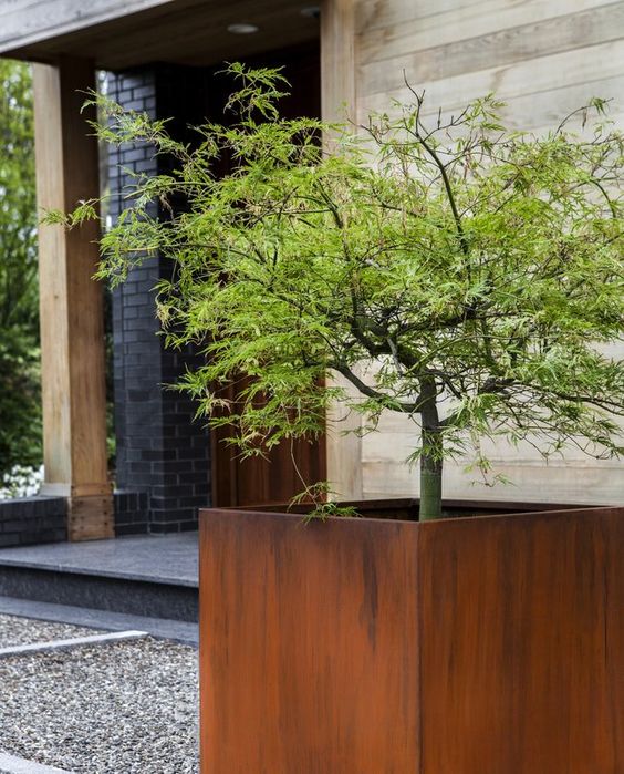 Corten steel landscaping 12